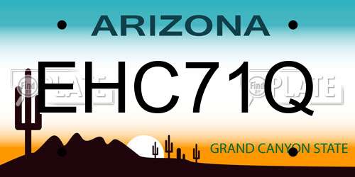 EHC71Q Arizona License Plate
