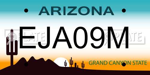 EJA09M Arizona License Plate