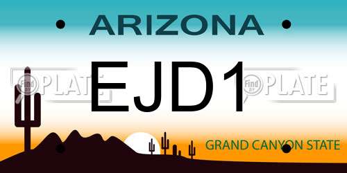 EJD1 Arizona License Plate