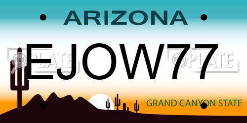 EJOW77 Arizona License Plate