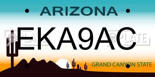 EKA9AC Arizona License Plate