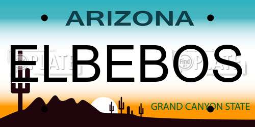 ELBEBOS Arizona License Plate