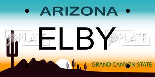 ELBY Arizona License Plate