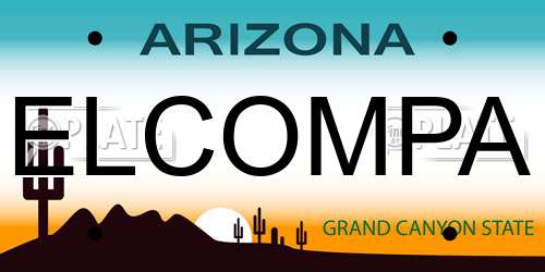 ELCOMPA Arizona License Plate