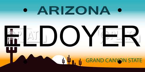 ELDOYER Arizona License Plate