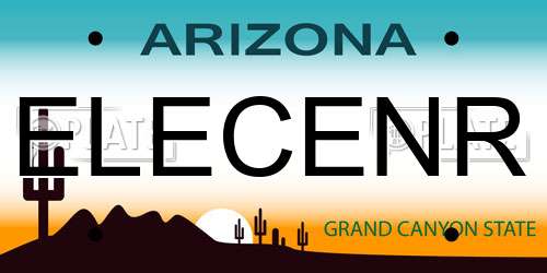 ELECENR Arizona License Plate