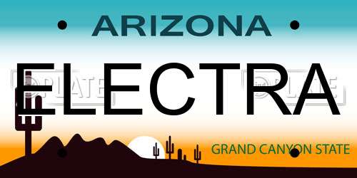 ELECTRA Arizona License Plate