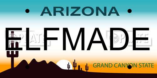 ELFMADE Arizona License Plate