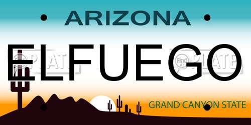 ELFUEGO Arizona License Plate