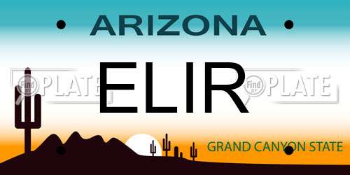 ELIR Arizona License Plate