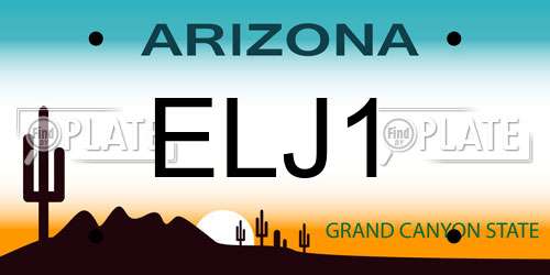 ELJ1 Arizona License Plate