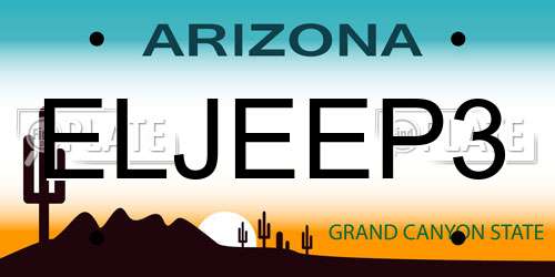 ELJEEP3 Arizona License Plate