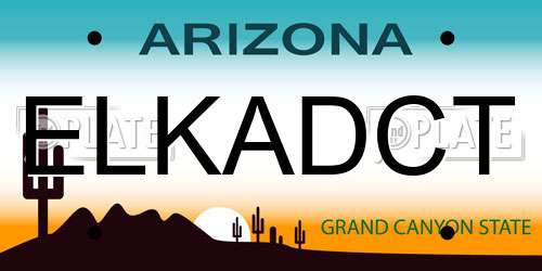 ELKADCT Arizona License Plate