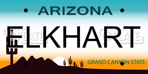 ELKHART Arizona License Plate