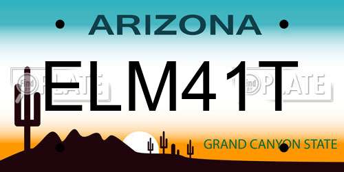 ELM41T Arizona License Plate