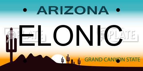 ELONIC Arizona License Plate