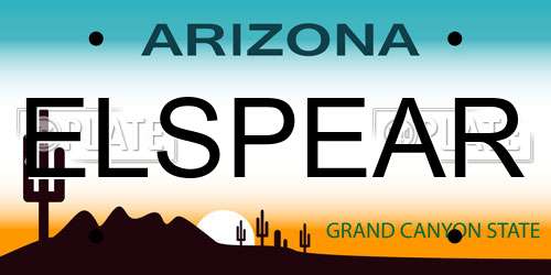 ELSPEAR Arizona License Plate