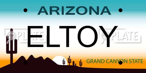 ELTOY Arizona License Plate