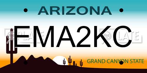 EMA2KC Arizona License Plate