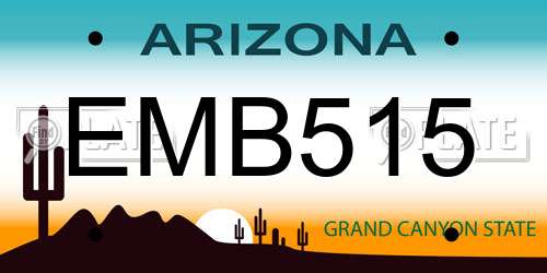 EMB515 Arizona License Plate