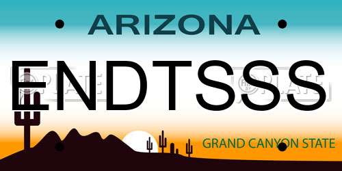 ENDTSSS Arizona License Plate