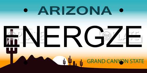 ENERGZE Arizona License Plate