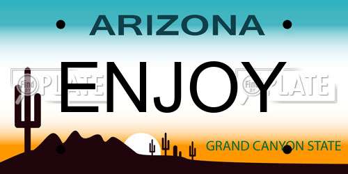ENJOY Arizona License Plate