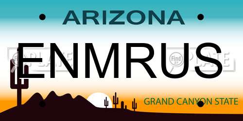 ENMRUS Arizona License Plate