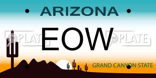 EOW Arizona License Plate