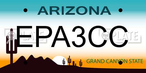 EPA3CC Arizona License Plate
