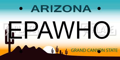 EPAWHO Arizona License Plate