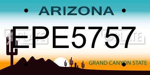 EPE5757 Arizona License Plate