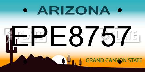 EPE8757 Arizona License Plate