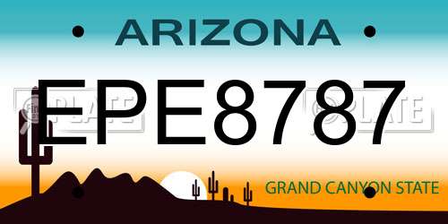 EPE8787 Arizona License Plate