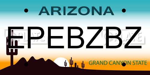 EPEBZBZ Arizona License Plate