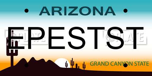 EPESTST Arizona License Plate