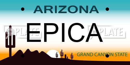 EPICA Arizona License Plate