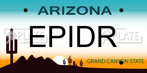 EPIDR Arizona License Plate
