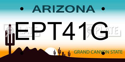 EPT41G Arizona License Plate