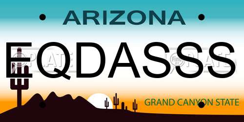 EQDASSS Arizona License Plate
