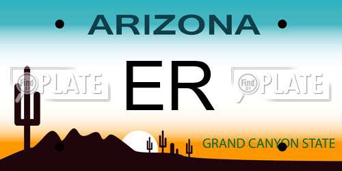 ER Arizona License Plate
