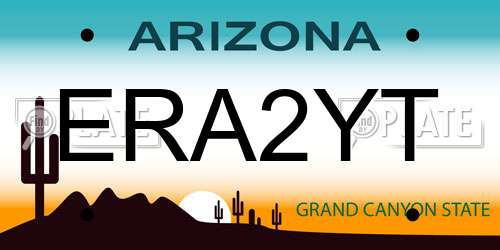 ERA2YT Arizona License Plate