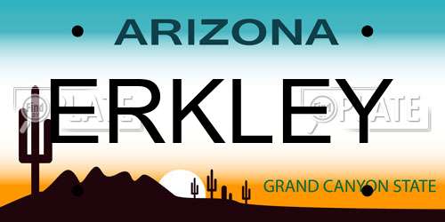 ERKLEY Arizona License Plate