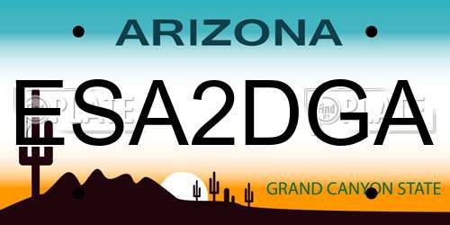 ESA2DGA Arizona License Plate