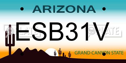 ESB31V Arizona License Plate