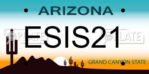 ESIS21 Arizona License Plate