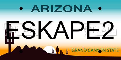 ESKAPE2 Arizona License Plate