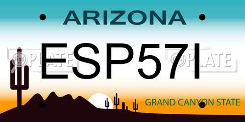 ESP57I Arizona License Plate
