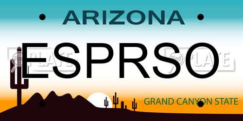 ESPRSO Arizona License Plate