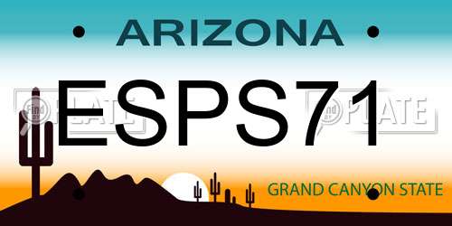ESPS71 Arizona License Plate